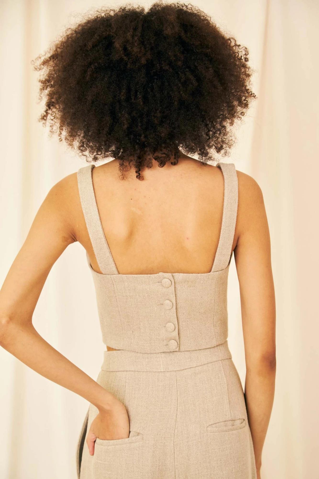 Vanessa Linen Tailoring Top - Flavia Aranha