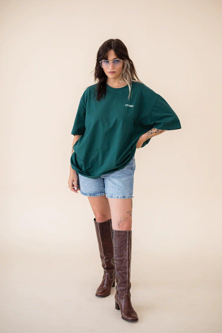 Organic T-Shirt Forest Green - It''s Okay