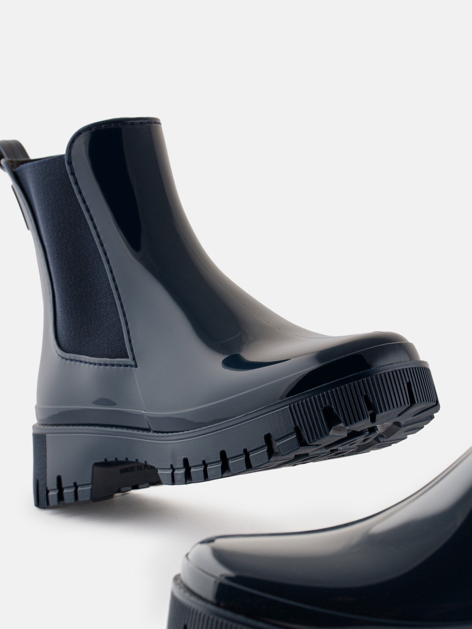 PEACHY Naval Vegan Navy Ankle Boots