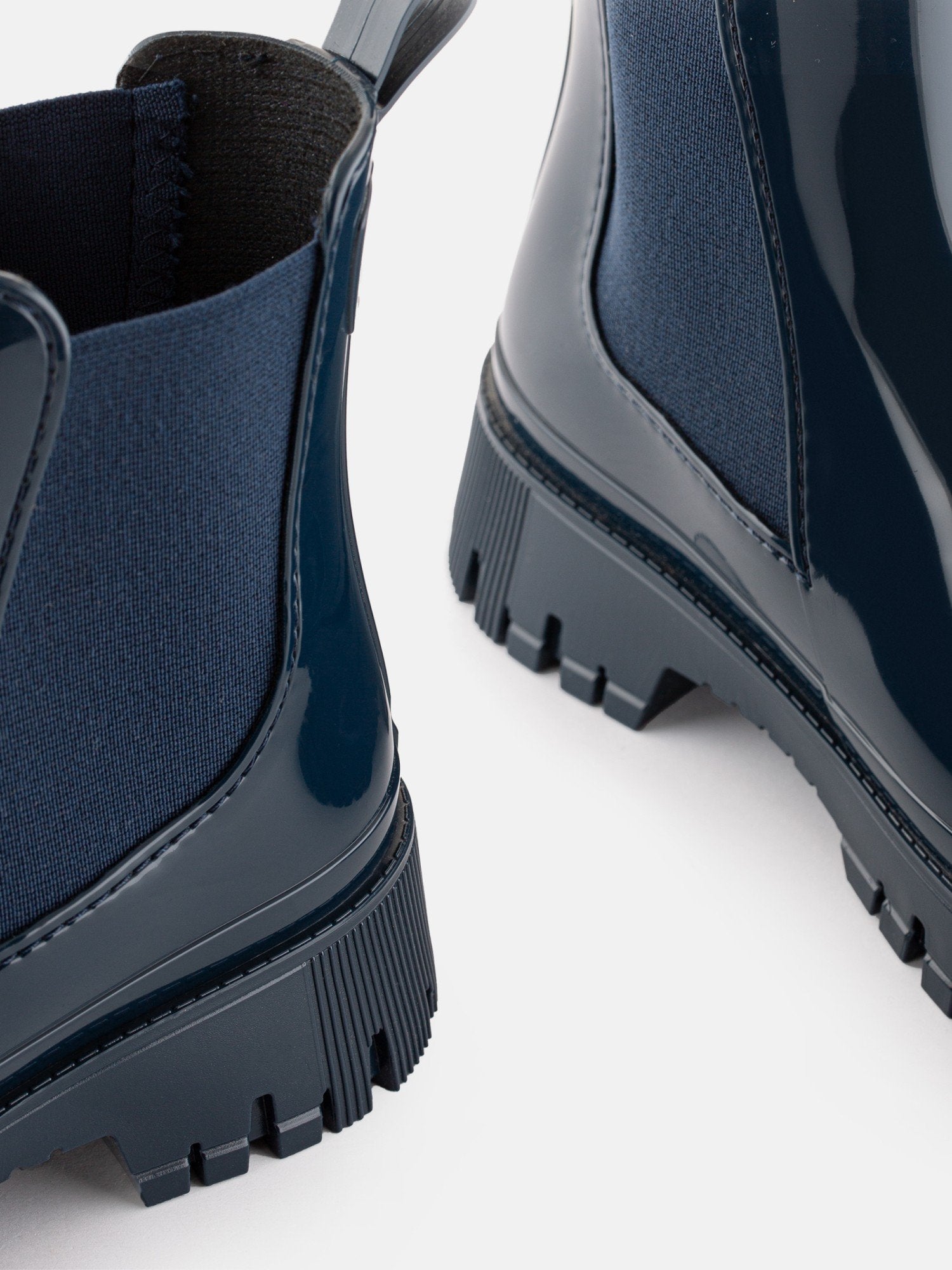 PEACHY Naval Vegan Navy Ankle Boots