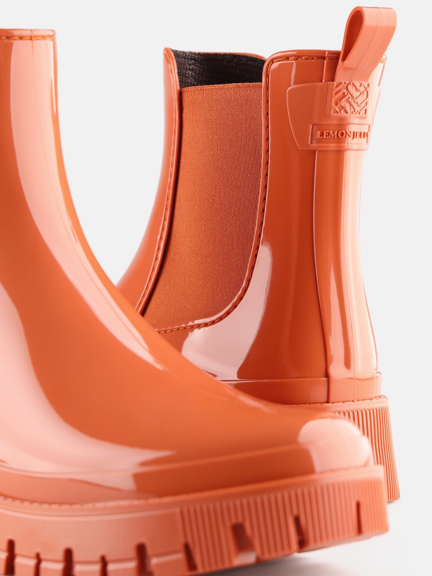 PEACHY Vegan Orange Ankle Boots