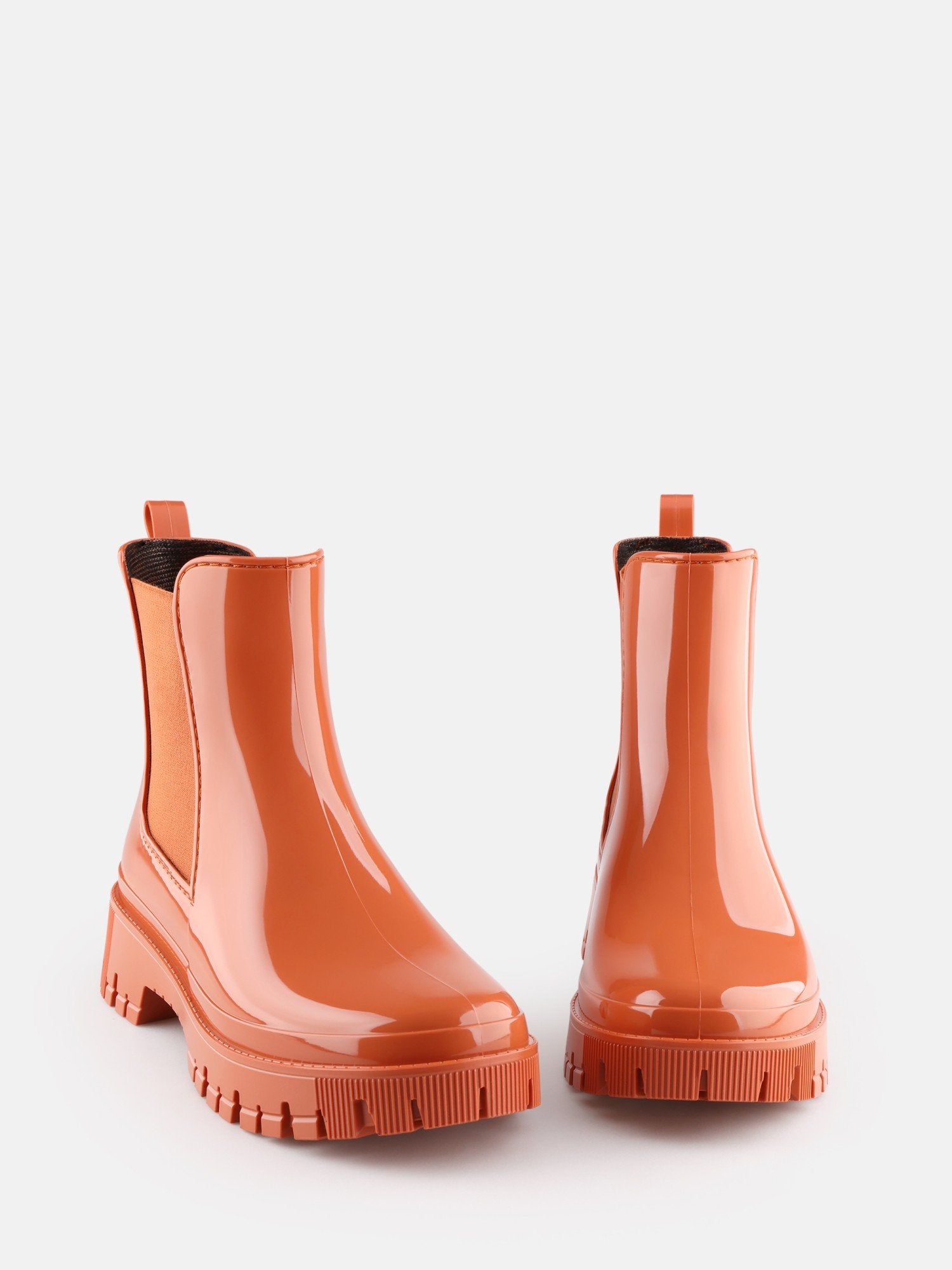 PEACHY Vegan Orange Ankle Boots