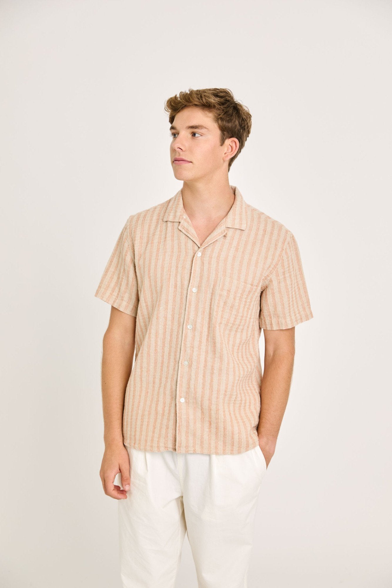 Silveira Clay Stripes Linen Shirt - LA PAZ