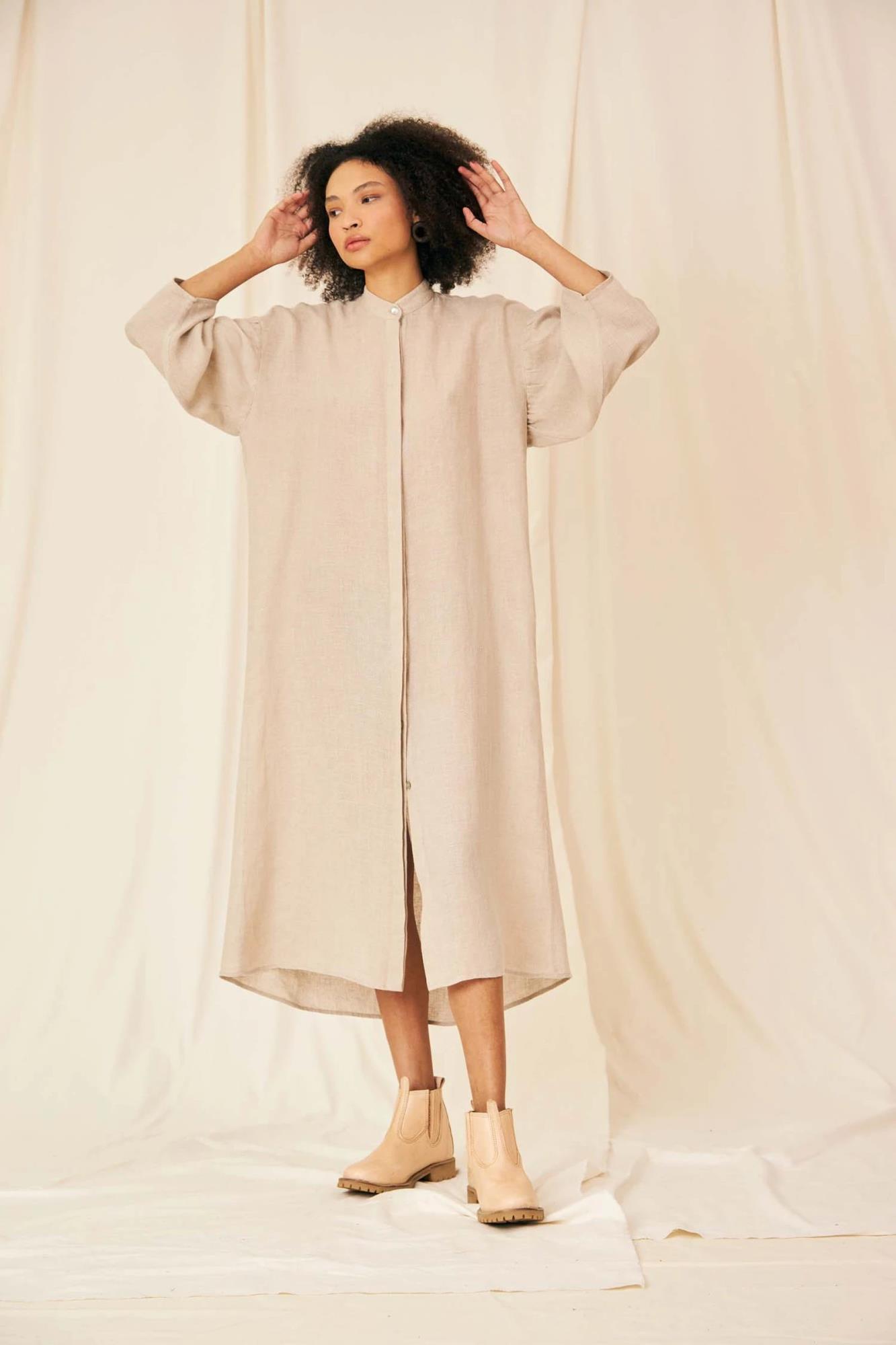 Beatriz Linen Gaze Chemise - Flavia Aranha