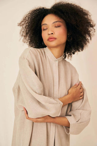 Beatriz Linen Gaze Chemise - Flavia Aranha