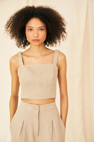 Vanessa Linen Tailoring Top - Flavia Aranha