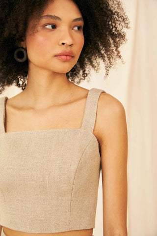 Vanessa Linen Tailoring Top - Flavia Aranha