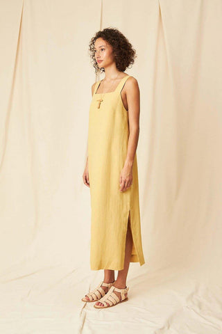 Helen Linen Cambraia Midi Dress - Flavia Aranha