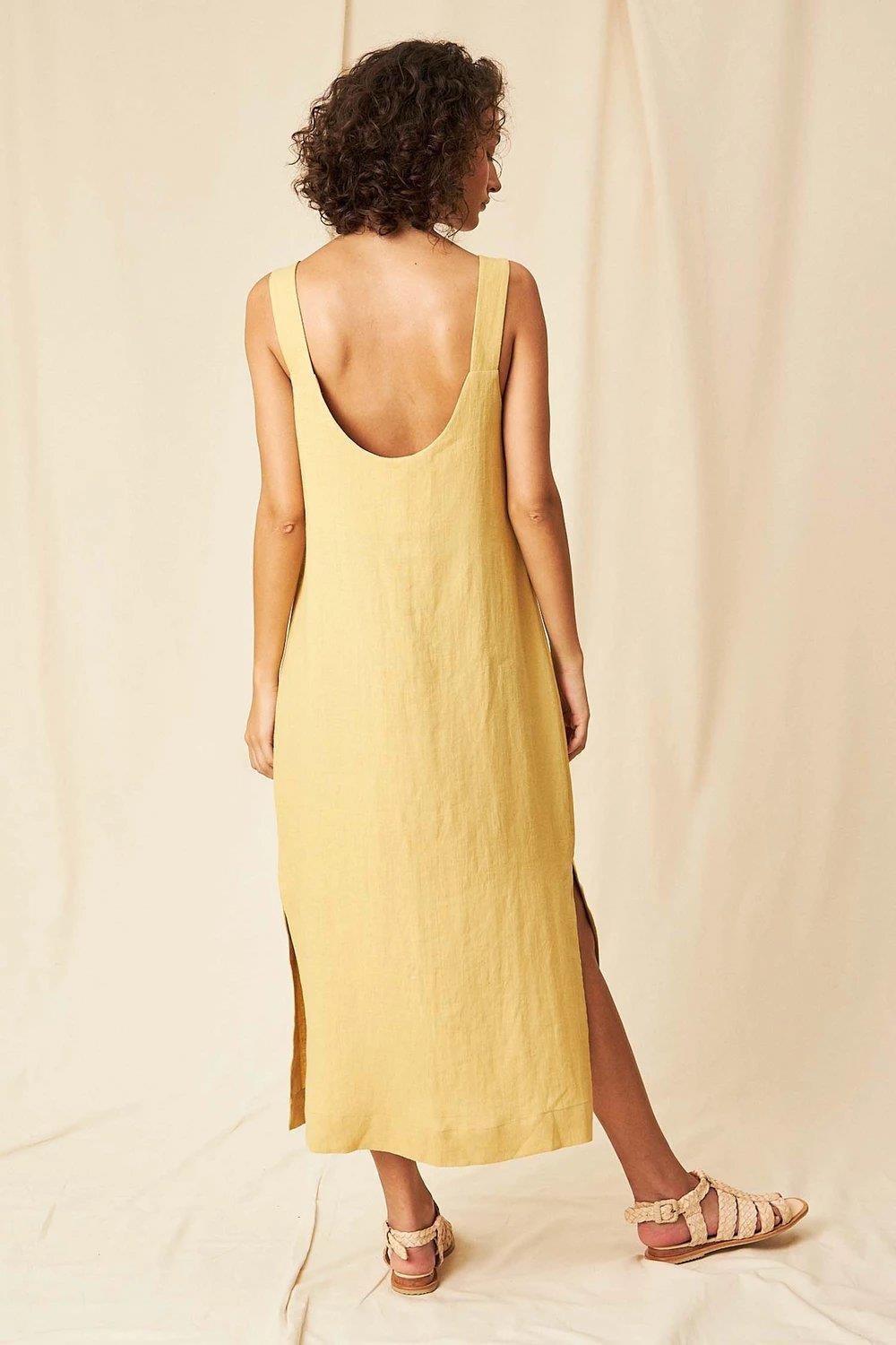 Helen Linen Cambraia Midi Dress - Flavia Aranha