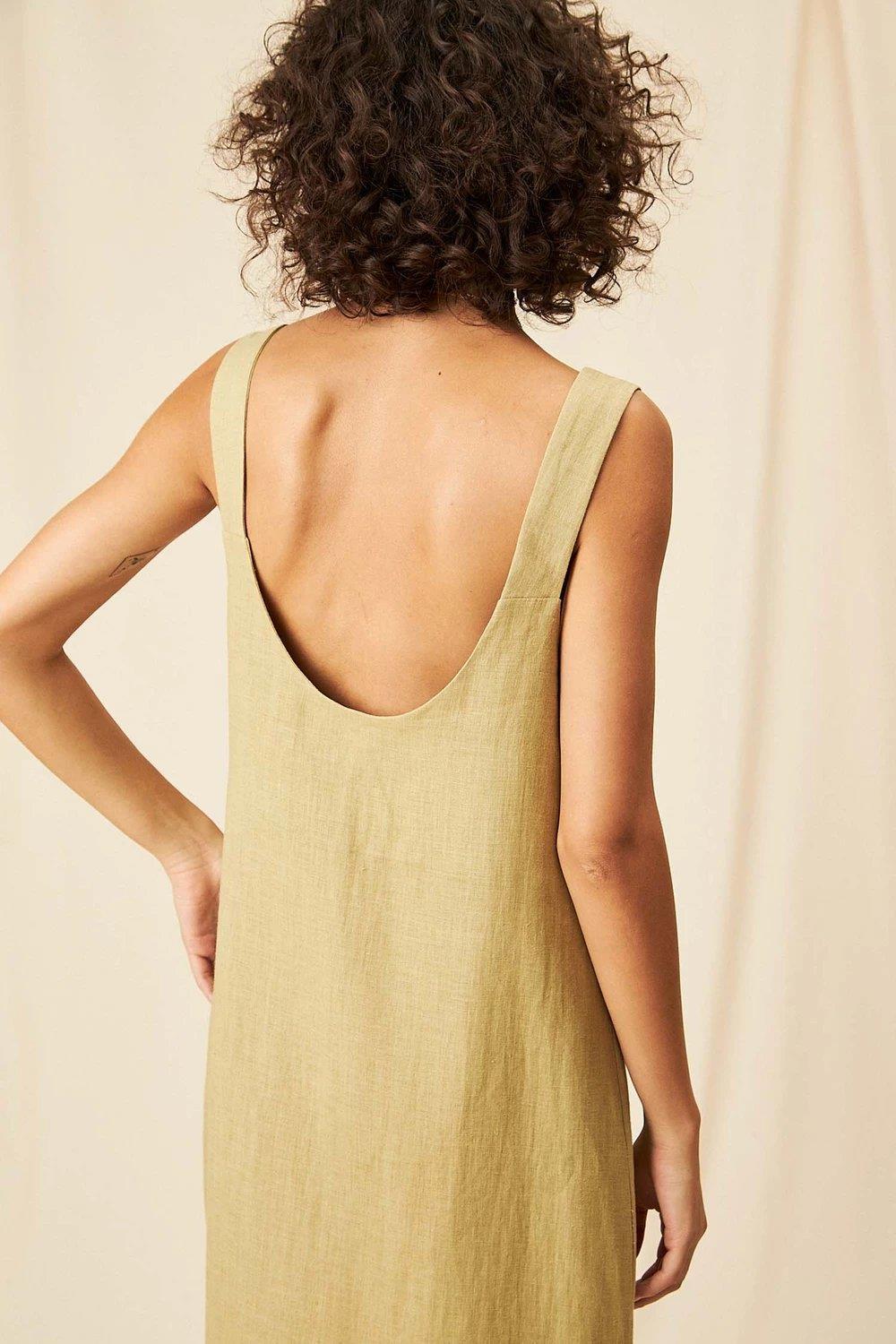 Helen Linen Cambraia Midi Dress - Flavia Aranha