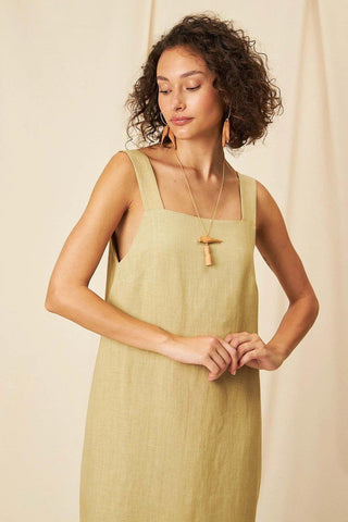 Helen Linen Cambraia Midi Dress - Flavia Aranha