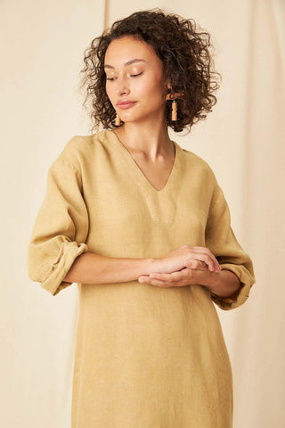 Adelaide Linen Gauze Dress - Flavia Aranha
