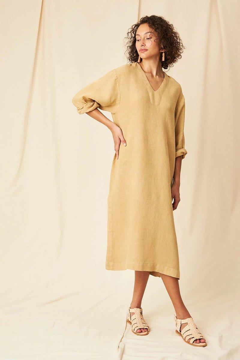 Adelaide Linen Gauze Dress - Flavia Aranha