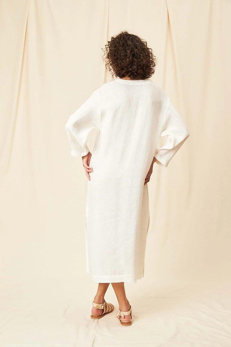 Adelaide Linen Gauze Dress - Flavia Aranha
