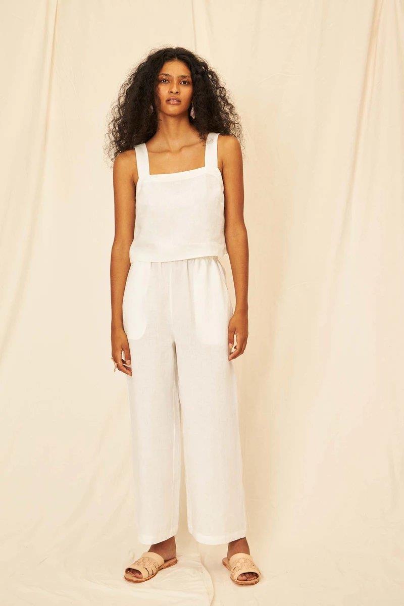 Helena Linen Tank Top - Flavia Aranha