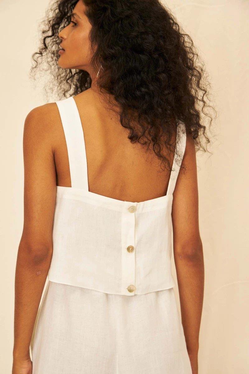 Helena Linen Tank Top - Flavia Aranha