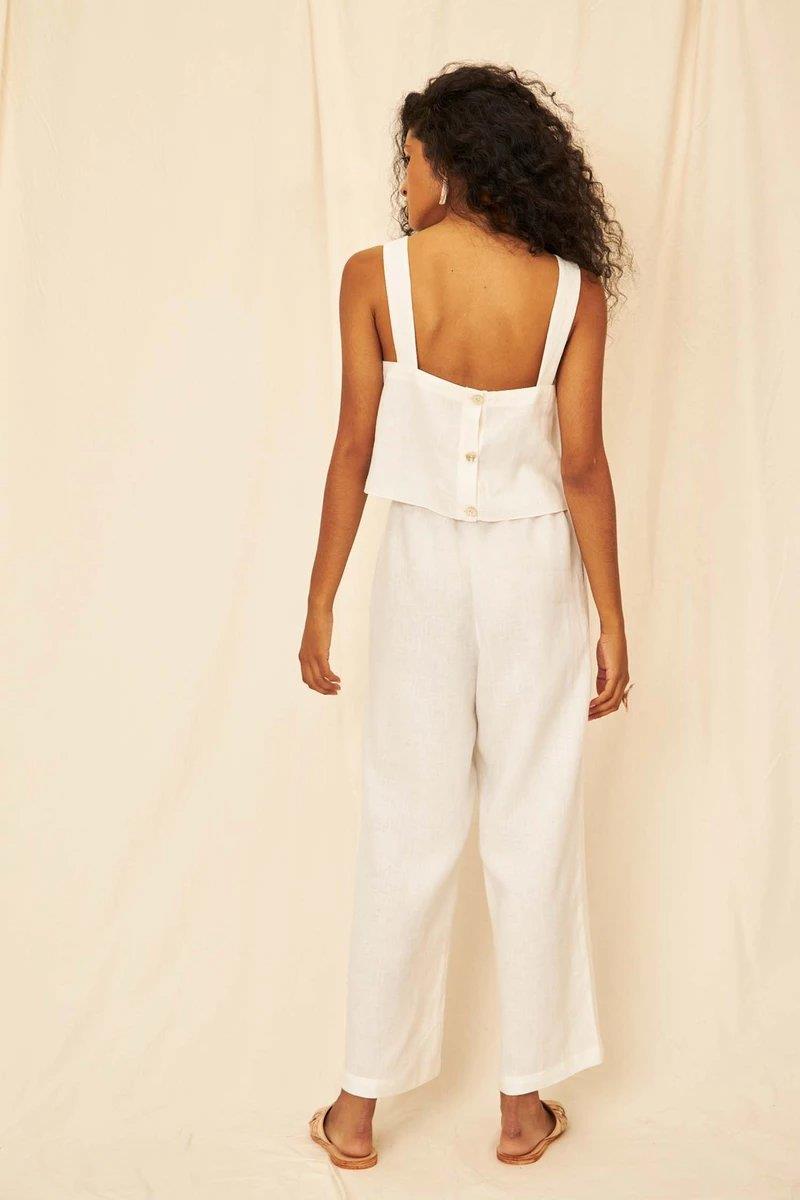 Helena Linen Tank Top - Flavia Aranha