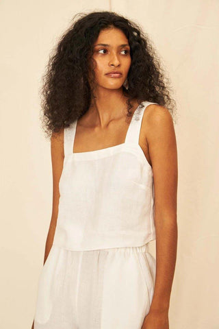 Helena Linen Tank Top - Flavia Aranha
