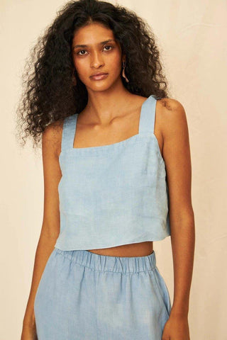 Helena Linen Tank Top - Flavia Aranha