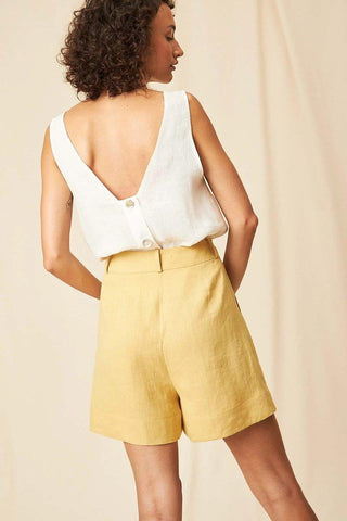 Cecilia Linen Gauze Tank Top - Flavia Aranha