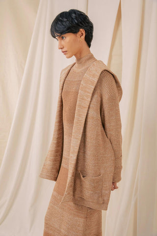 Yeda Tricot Hooded Coat - Flavia Aranha