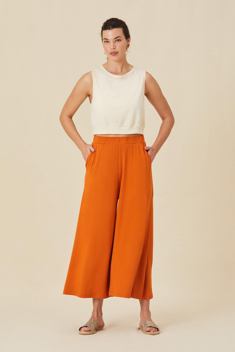 Bamboo Pantacourt Trousers - Yogini