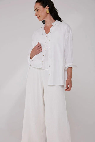 Ella Linen Dye Shirt - Yogini