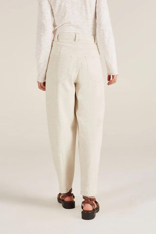 Antonia Natural Linen Taper Trousers - Yogini