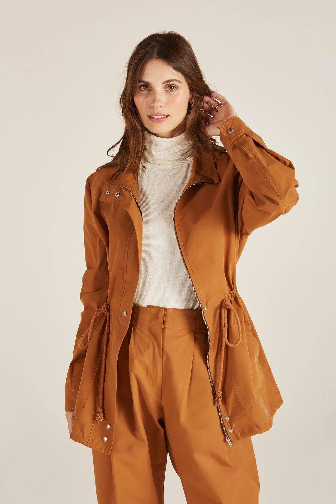 Lina Brown Cotton Parka - Yogini