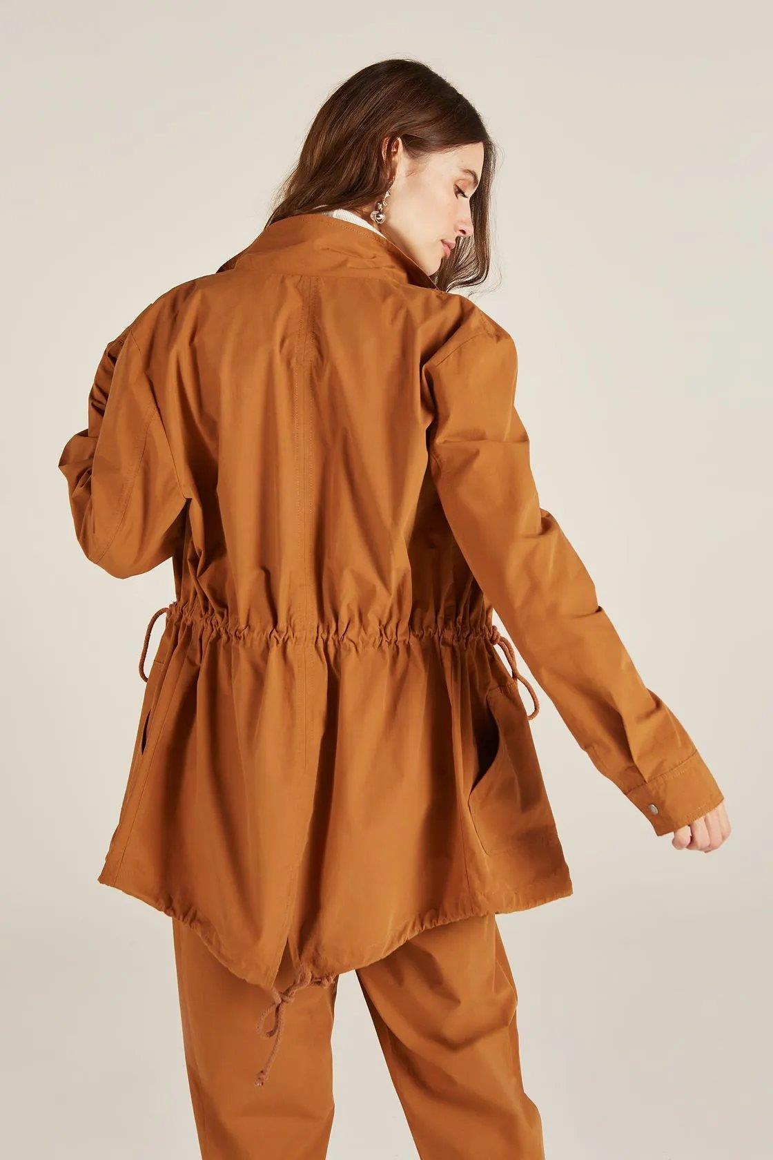 Lina Brown Cotton Parka - Yogini