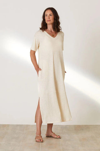 Ipê Cream Cotton Evasion Dress - Yogini