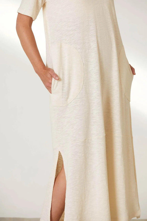 Ipê Cream Cotton Evasion Dress - Yogini
