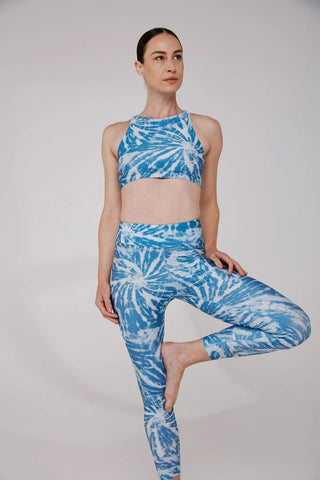 Jelly Fish Blue Printed Fitness Legging - Yogini