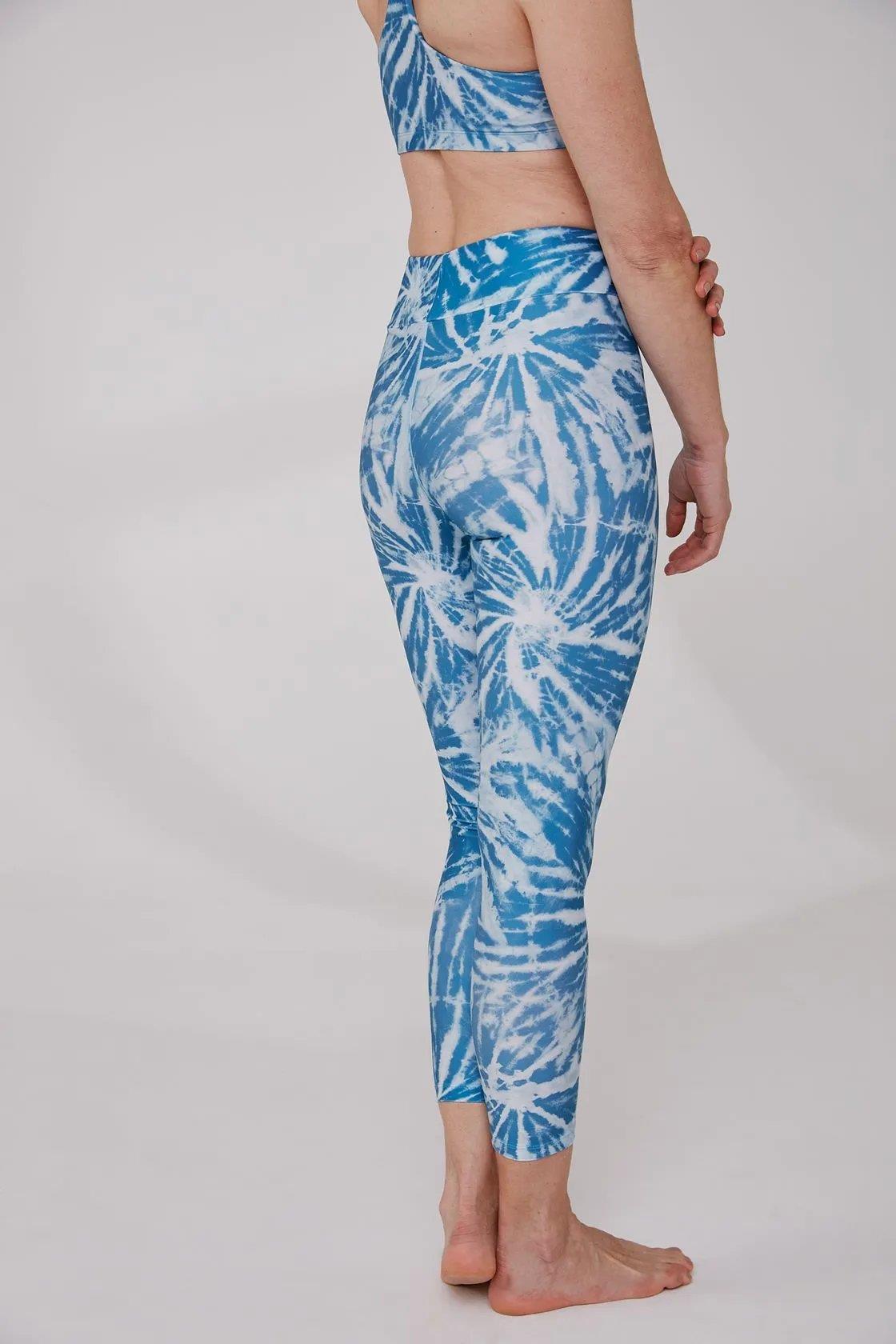 Jelly Fish Blue Printed Fitness Legging - Yogini