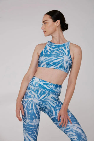 Jelly Fish Blue Printed Fitness Top - Yogini