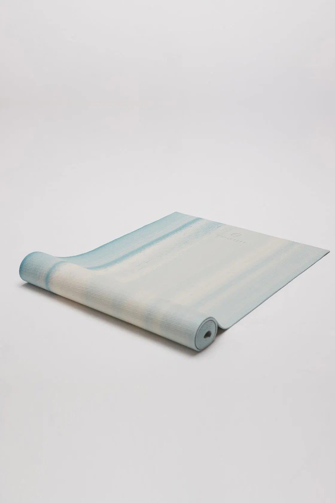 Light Blue Tie Dye Yoga Mat in 4mm PVC - Yogini