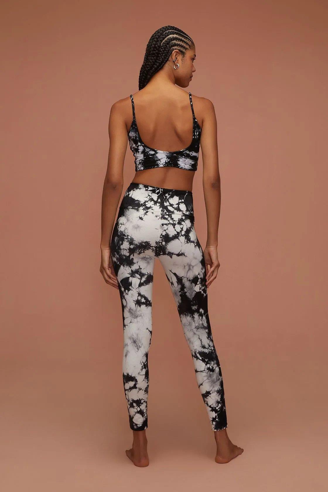 Nero Black and White Yoga Legging Tie Dye - Yogini