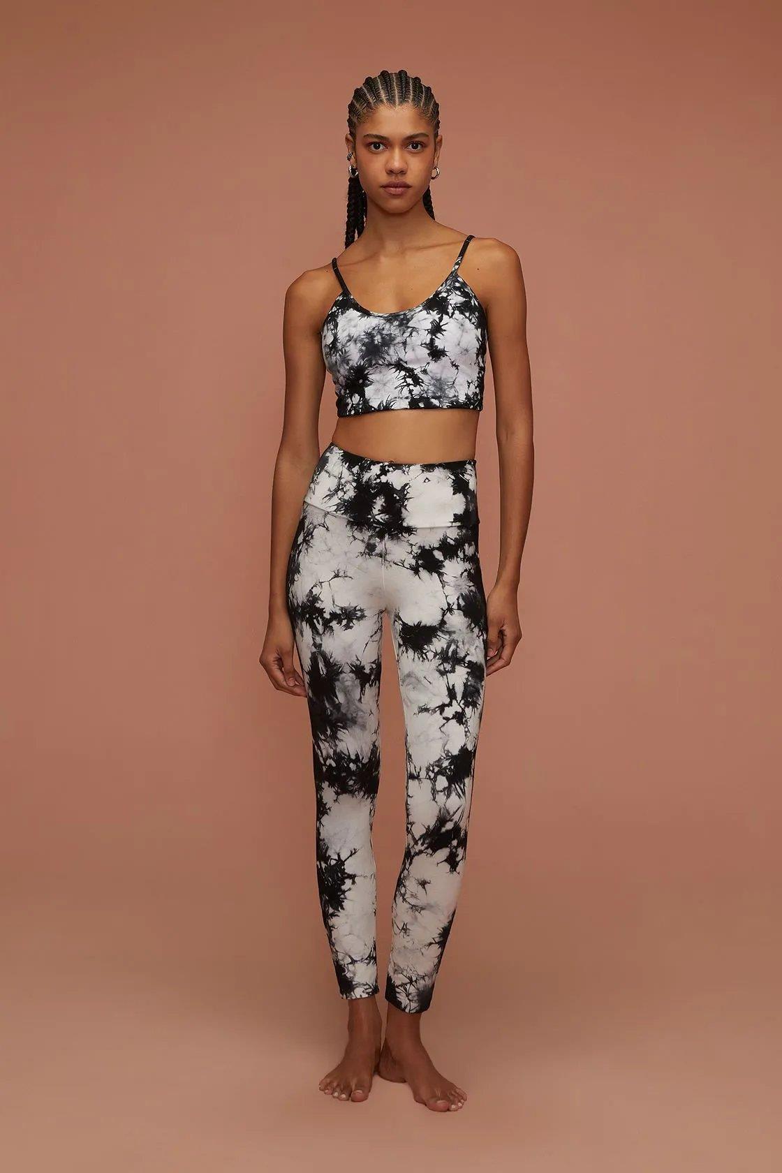 Nero Black and White Yoga Legging Tie Dye - Yogini