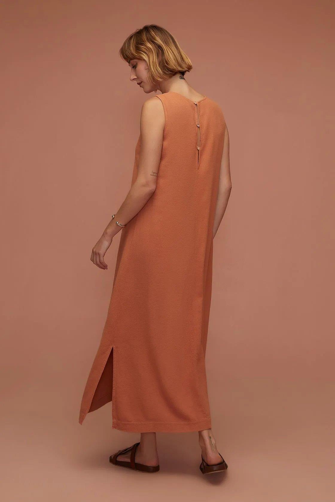 Dye Maine Linen Midi Dress - Yogini