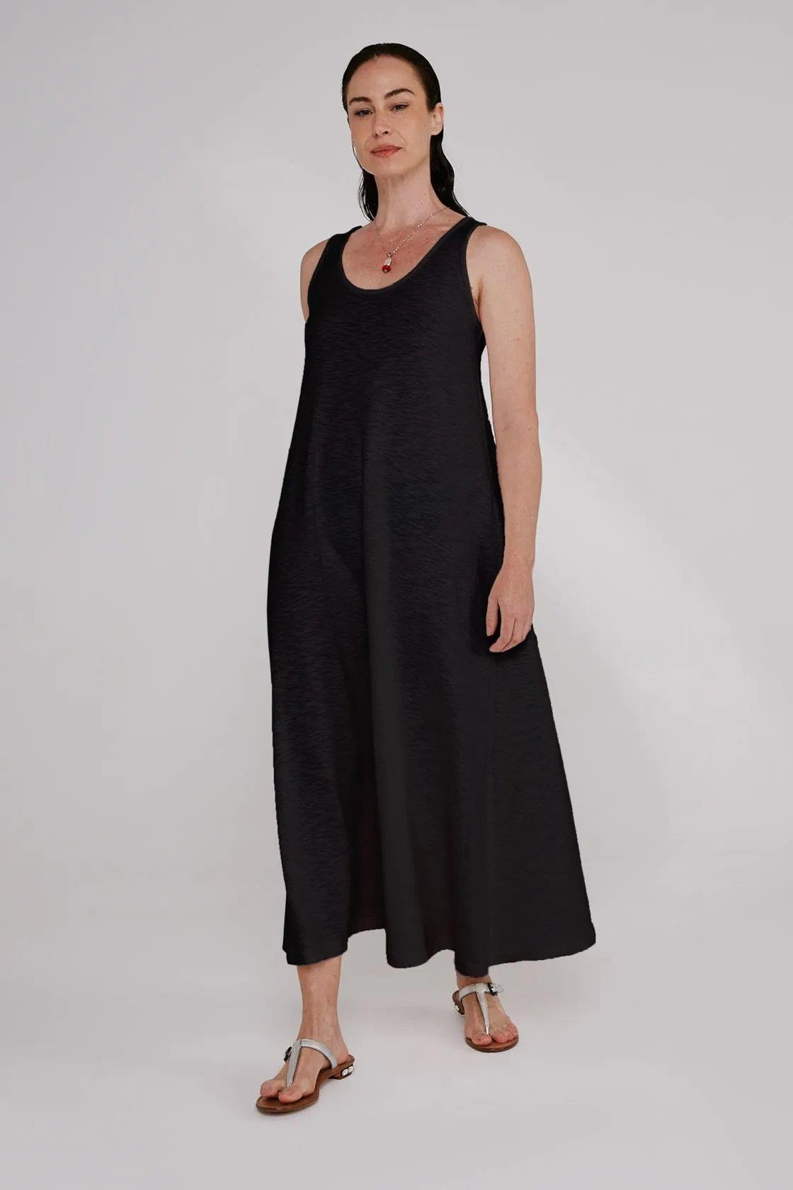 Noah Black Midi Dress - Yogini