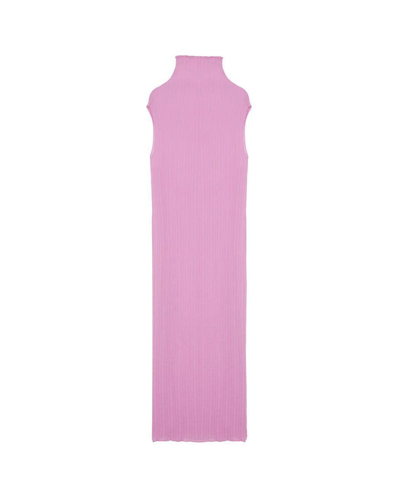 Silk-Blend See-Through Dress Orchid Lilac - A LINE