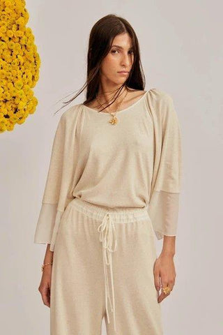 Greta Mesh Blouse with Wide Sleeves - Flavia Aranha