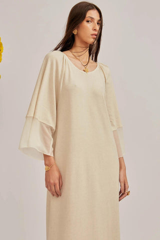 Greta Mesh Wide Sleeve Dress - Flavia Aranha