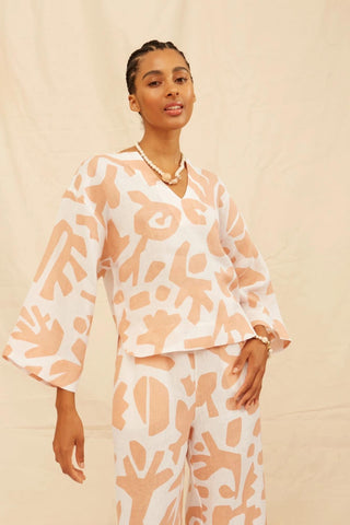 Clarisse Linen Blouse - Flavia Aranha