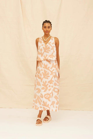 Clarisse Linen Pareo Skirt - Flavia Aranha