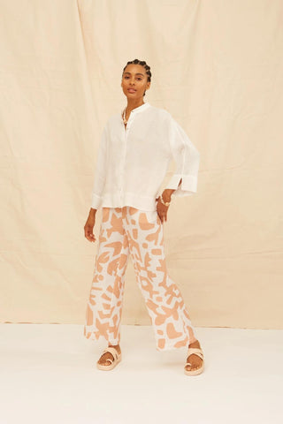Clarisse Straight Linen Trousers - Flavia Aranha