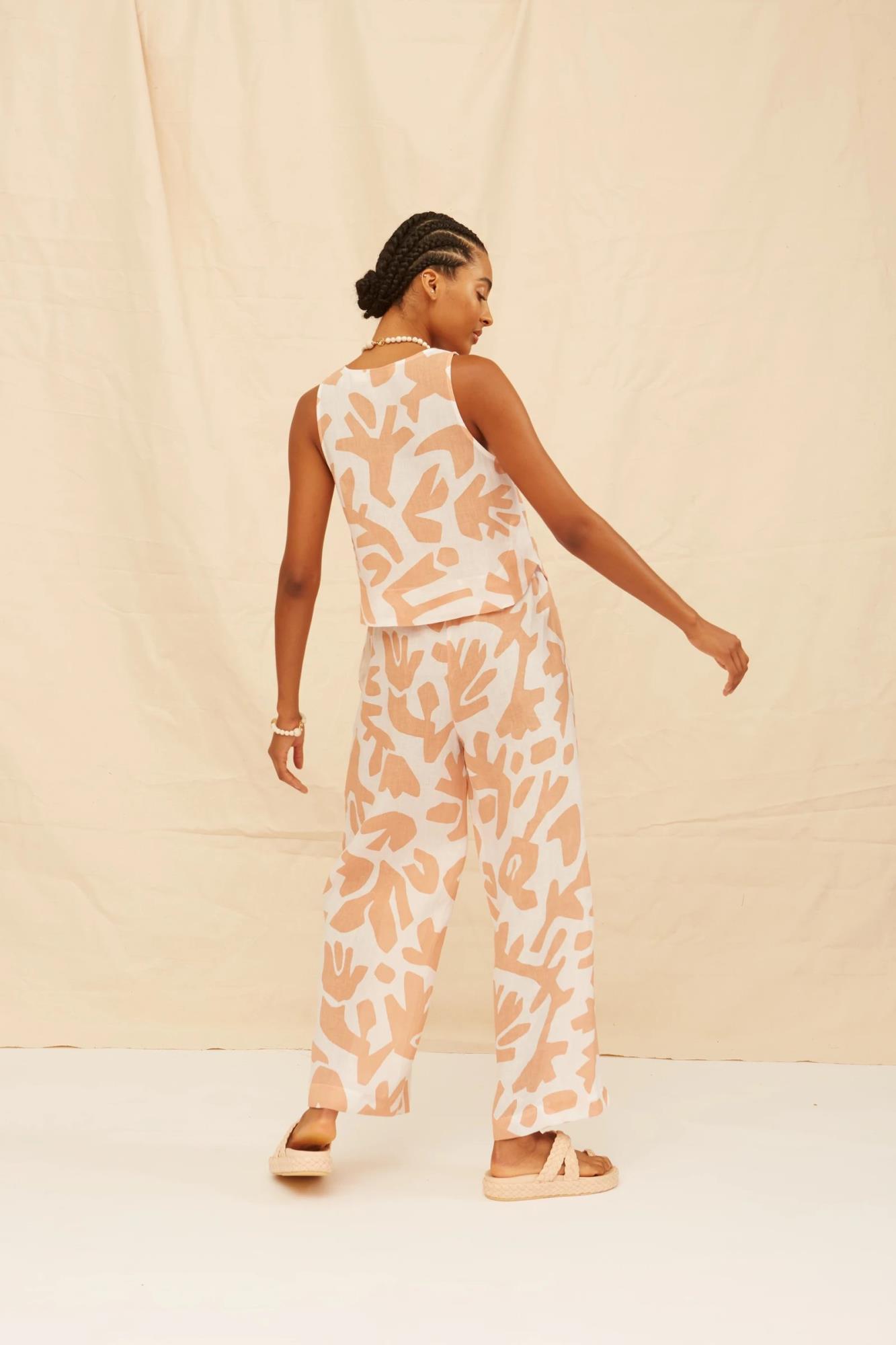 Clarisse Straight Linen Trousers - Flavia Aranha