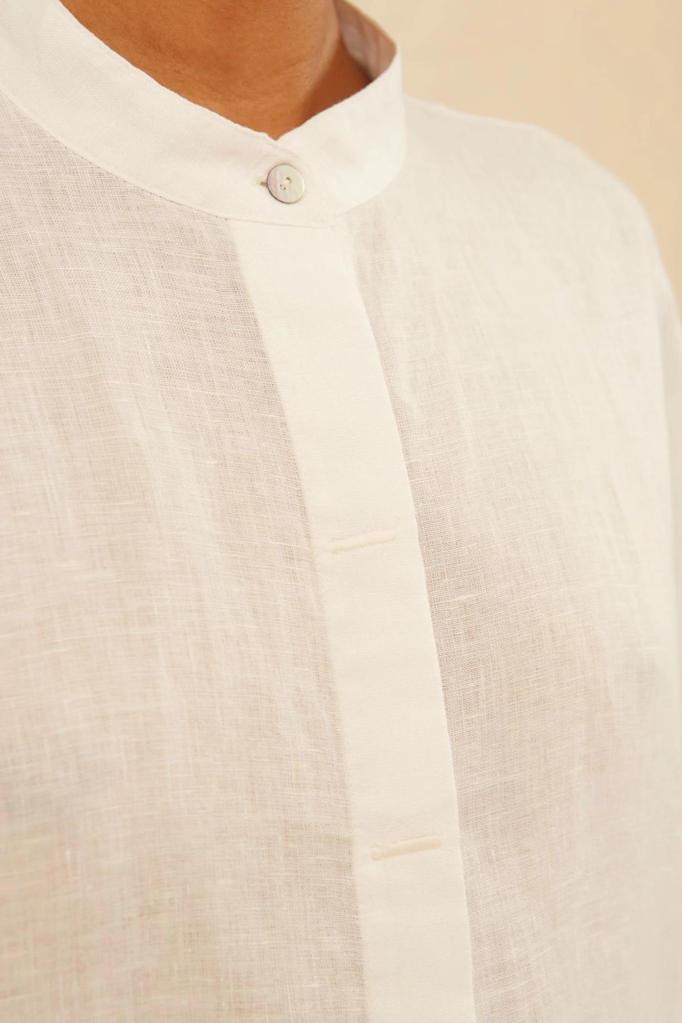 Lina Wide Linen Shirt - Flavia Aranha