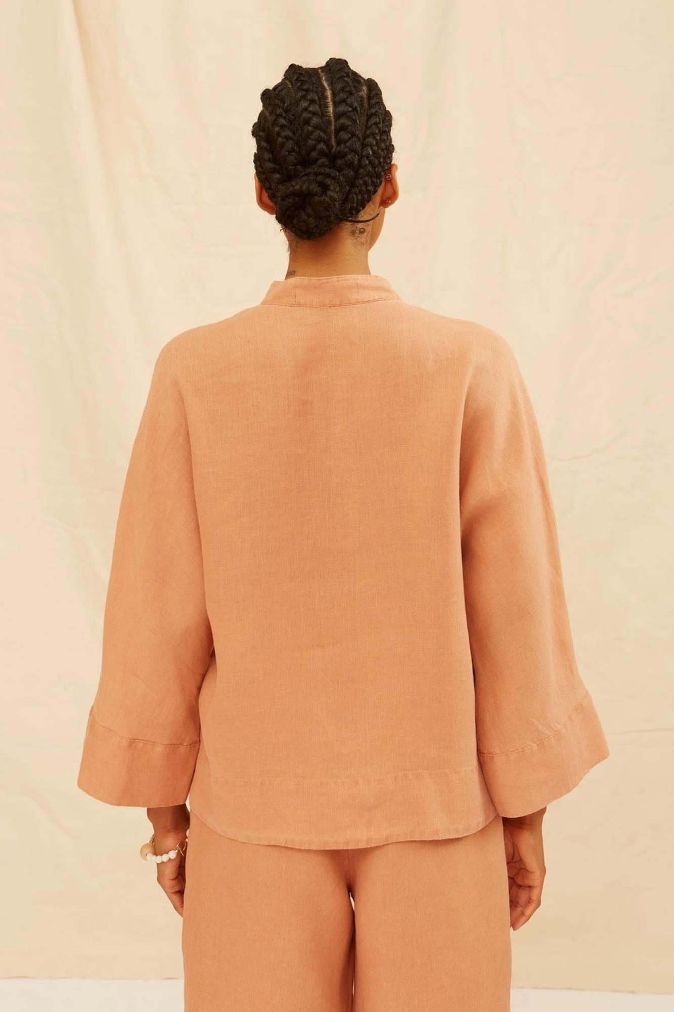 Lina Wide Linen Shirt - Flavia Aranha
