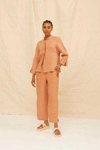 Lina Wide Linen Shirt - Flavia Aranha
